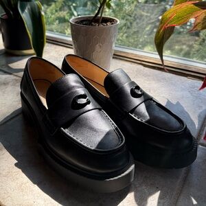 Coach Black Leather Loafers